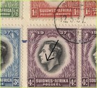 South West Africa 1937 Kgvi Coronation Pairs First Day Cover Windhoek    Flaw