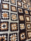 Hand Crochet  Granny Square Blanket Afghan Throw  53x54 Vintage