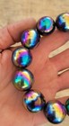48 Magnetic Hematite Rainbow Spheres  2 Lbs Round Ball 3 4  Zingers Magnet