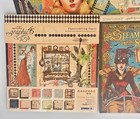 Graphic 45 Retired 8x 8 Scrapbook Paper Lot Olde Curiosity Shop   More