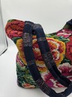Guatemalan Woven Tote Bag Floral Huipil Fabric Boho Ethnic Handmade Purse