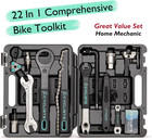 Bike Tool Kit With Storage Case - 22 Pcs Bicycle Repair Tool Set