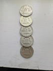 Franklin Half Dollar 90  Silver  lot Of 5  