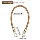 60cm 23 6  Braided Leather Purse Replacement Strap For Handbag  Coffee