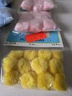 Lot Of 32 Nos 1970 s Vintage Acrylic Soft Pom Poms Mixed Colors   Sizes 1 2 -2 