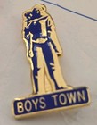 Vtg Boys Town Charity Enamel Pin He Ain t Heavy He s My Brother On Card