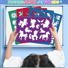 30 Pieces Drawing Stencils Set For Kids  Plastic Drawing Painting Stencil Templa