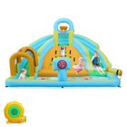 Inflatable Water Slide bounce House With Water Bucket  Deep Pool with Blower