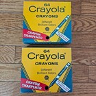 Vintage Binney   Smith Crayola Crayons Lot 2-64 Count 2-8 Large 2-8 Ct Tin Nos