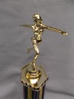 Female Figure Skater Purple Trophy Award Black Weighted Base