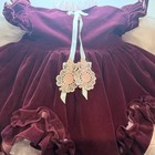 Vintage Martha   s Miniatures T4 Burgundy Velvet Christmas Holiday Dress
