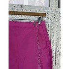 Vtg Pink Denim Fringe Wrap Skirt Sz S Coquette Indie Retro Preppy