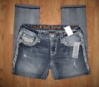 Rock Revival Betty Skinny Crop Jeans Distressing Ep9162sc229 Women s Size 29