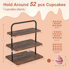 Cupcake Stand  3 Tier Dessert Stand For 52 Cupcakes  Wood   Metal Tower Display