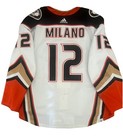 Sonny Milano 2021-22 Game Worn Used Anaheim Ducks Game Worn Used Hockey Jersey