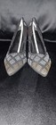 Ashro Patrina Black Suede Rhinestone Accent Dress Heel Size 10 Nwob