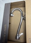 Allen   Roth Jordon Double Robe Hook Brushed Nickel Towel Hook 1014582 New