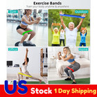 Resistance Exercise Bands Set Of 5 Fitness Workout Yoga Pull Up Pilates Gym Band