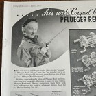 1937 Pflueger Fishing Reel   Spinner s Vintage Original Print Ad Field   Stream