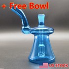 With Filter  Complete Hookah Water Pipe Set W  Hose   Bowl Blue Mini Glass Bong