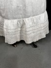 Antique Petticoat Long Cotton W lace Adjustable Waist Victorian Original 1880
