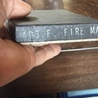 Fire Mark No  105 3   x 2 1 2    In Orig  Box Replica   Card Akron Brass Co  Wooster