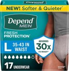 Fresh Protection Adult Diapers For Men  Large  17 Count