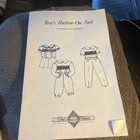 Vintage Chery Williams Boy   s Buttonon Suit Pattern S1   5 Uncut Heirloom Smocking