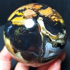 Rare 429 5g Natural Polished Colorful Agate Stone Sphere Ball Healing A4700