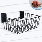 Slatwall Baskets  15-inch Width Heavy Duty Steel Wire Slat Wall Hanging Baske   