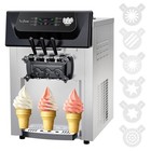 2200w Commercial Ice Cream Machine  2 1 Flavors Soft Serve Ice Cream Maker