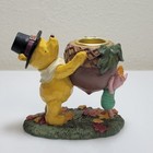 Rare Winnie The Pooh Disney Mcf Midwest Of Cannon Falls Candle Stick Holder Set