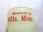 Antique Custard Glass Mini Mug Toothpick Holder Souvenir Hills Minnesota