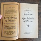 Loyal Order Of Moose Manual  Laws And Constitution Booklet Pamphlet 1974