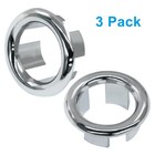Phituoda Sink Overflow Ring Basin Trim Drain Cap Cover  Chrome  3 Pcak