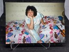Vintage Photo Snapshot 1980   s Cabbage Patch Kids Dolls Bedspread