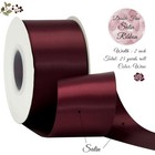 Burgundy Double Face Satin Ribbon 2 Inch X 10 Yards Thick Maroon Gift Wrap