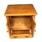 Vintage Mid Century Solid Maple Nightstand W  Single Drawer And Storage - Rare  