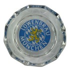 Vintage Lowenbrau Muenchen Ashtray Germany Glass 4-1 4 
