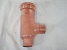 New Solid Copper Reducing Tee Fitting 1-1 2  X  1-1 2  X 2-1 4 Inch Threaded