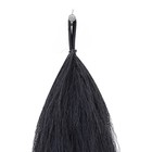 Y j Tails Jet Black Natural Loop Top Tapered Horse Tail Extension 28 -30 