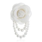 Vintage Camellia Pearl Tassel Brooches Bracelet Bohemian Pearl Safety White