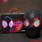 Stock Miles Morales Spider Man Mask Movable Eyes Remote Ring Control Cos Gift