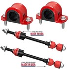 6 Pc Front Sway Bar Link Kit   Code Red Extreme Bracket bushing Kit Fits Ram