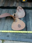 2 Vintage Brass 3 Blade Boat Ship Prop Propeller 