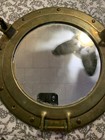 Vintage Brass- Porthole Mirror - Nautical - Approximaetly 11 Inch