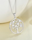 Tree Of Life Necklace For Women - Solid 925 Sterling Silver 18k White Gold Pl   