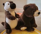 Fao Schwarz Planet Love 11  Brown Plush Otter   Bear Stuffed Animals 