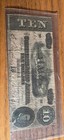 1864  10 Confederate States Of America Ten Dollar Civil War Note Obsolete Bill