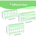 Circle Template 3pcs Plastic Geometric Stencils For Drawing Elliptical Shapes